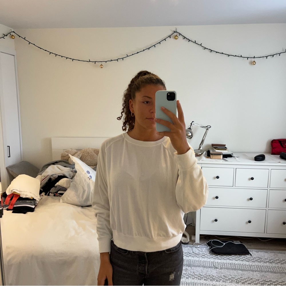 Garage white sweatshirt